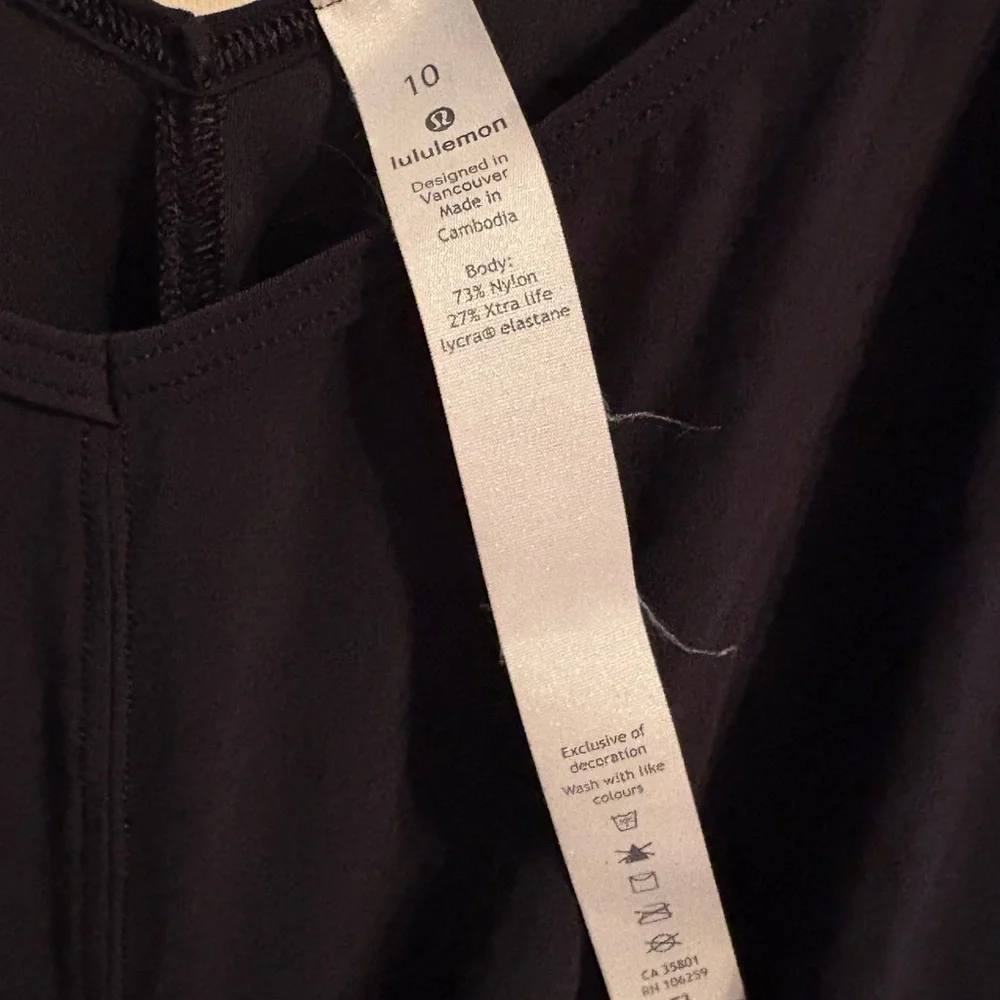 lululemon athletica: Women’s Black Sleeveless Jumpsuit with Waist Tie - Picture 6 of 6